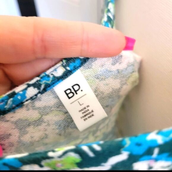 NWT Nordstrom BP Blue Green Floral Dress - Picture 5 of 6